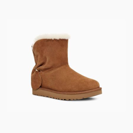 UGG Classic Mini Twist Brown Boots for Women (HOWJ15046)